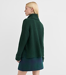 Petite Cuffed Ribbed Mock Neck Sweater carousel Product Image 3