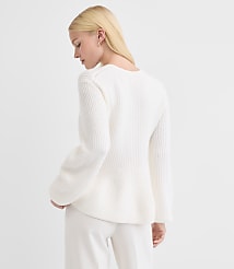 Ribbed Peplum Sweater carousel Product Image 2