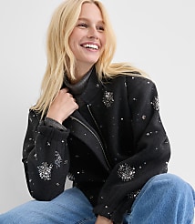 Sequin Embellished Bomber Jacket carousel Product Image 1