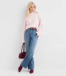 Flecked Ribtrim Turtleneck Sweater carousel Product Image 3