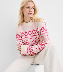 Fair Isle Shoulder Trim Sweater carousel Product Image 1