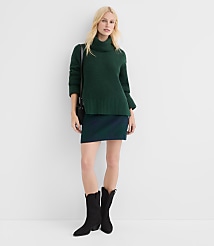 Cuffed Ribbed Mock Neck Sweater carousel Product Image 3