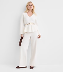 Ribbed Peplum Sweater carousel Product Image 3