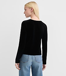 Velvet Ruched Button Top carousel Product Image 4