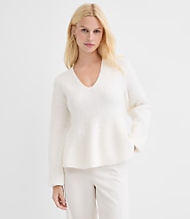 Ribbed Peplum Sweater carousel Product Image 1