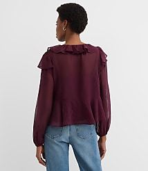 Ruffle Peplum Blouse carousel Product Image 2