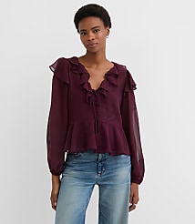 Ruffle Peplum Blouse carousel Product Image 3