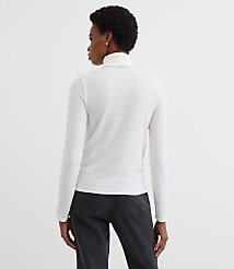 Heathered Jersey Turtleneck Top carousel Product Image 2