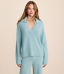 Lou & Grey Fuzzy Polo Sweater carousel Product Image 1