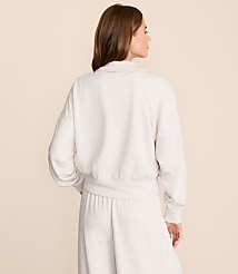 Lou & Grey Heathered Cozy Cotton Sweatshirt Jacket carousel Product Image 3