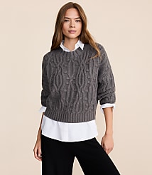 Lou & Grey Chunky Cable Sweater carousel Product Image 1