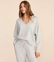 Petite Lou & Grey Heathered Upstate Waffle V-Neck Top carousel Product Image 1