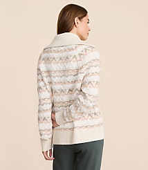 Lou & Grey Fuzzy Fair Isle Zip Cardigan carousel Product Image 2
