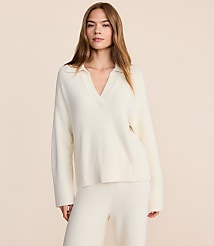 Lou & Grey Fuzzy Polo Sweater carousel Product Image 1