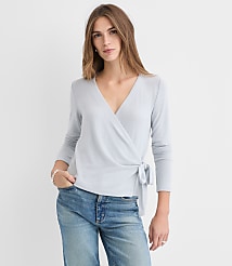 Cozy Jersey Wrap Top carousel Product Image 1
