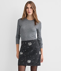 Petite Shimmer Mixed Ribbed Sweater carousel Product Image 1