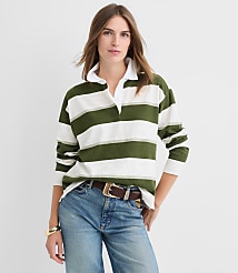 Rugby Stripe Polo Top carousel Product Image 1