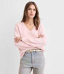 Ribtrim Relaxed V-Neck Sweater carousel Product Image 1