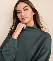 Petite Lou & Grey Scubasoft Mock Neck Drawstring Hem Top carousel Product Image 2