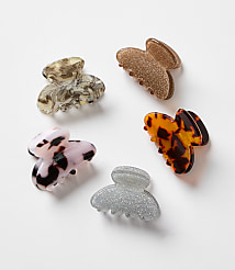 Sparkle Tortoiseshell Print Claw Hair Clip Set carousel Product Image 1