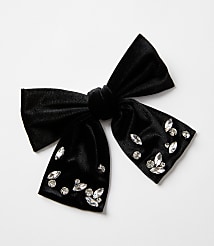 Crystal Velvet Bow Barrette carousel Product Image 1