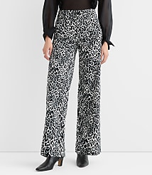 Petite Palmer Wide Leg Pants in Leopard Print Velvet carousel Product Image 2