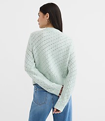 Petite Shimmer Pointelle Cardigan carousel Product Image 2