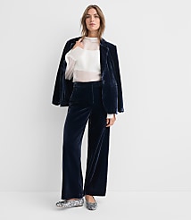 Clean Wide Leg Pants in Velvet carousel Product Image 1