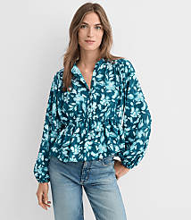 Floral Gathered Peplum Blouse carousel Product Image 3