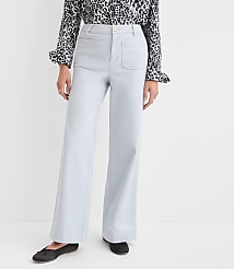 Curvy Palmer Wide Leg Pants in Twill carousel Product Image 1