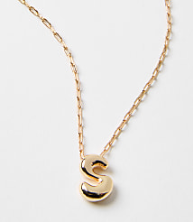 Bubble Letter Initial Necklace carousel Product Image 2