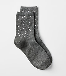 Sparkle Embellished Crew Socks carousel Product Image 1