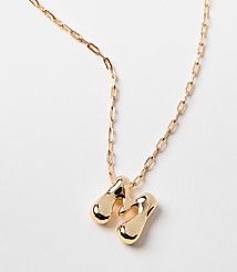 Bubble Letter Initial Necklace carousel Product Image 2