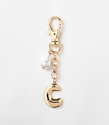 Pearlized Bubble Letter Initial Bag Charm carousel Product Image 2