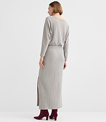 Brushed Ottoman Side Pleated Midi Dress carousel Product Image 3
