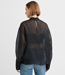 Satin Cami Mock Neck Blouse carousel Product Image 3