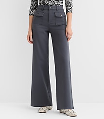 Petite Curvy Palmer Wide Leg Pants in Twill carousel Product Image 1