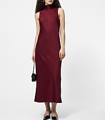 French Connection Ennis Satin Sleeveless Bow Midi Dress carousel Product Image 1