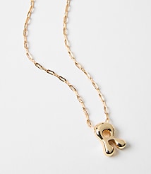 Bubble Letter Initial Necklace carousel Product Image 2