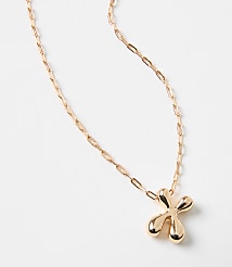 Bubble Letter Initial Necklace carousel Product Image 2