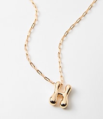 Bubble Letter Initial Necklace carousel Product Image 2