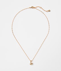 Bubble Letter Initial Necklace carousel Product Image 1
