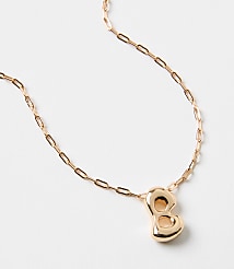 Bubble Letter Initial Necklace carousel Product Image 2