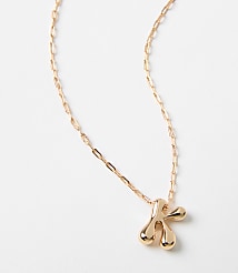 Bubble Letter Initial Necklace carousel Product Image 2