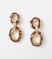 Beaded Link Drop Statement Earrings carousel Product Image 1
