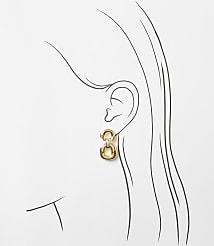 Mixed Metal Link Drop Earrings carousel Product Image 2