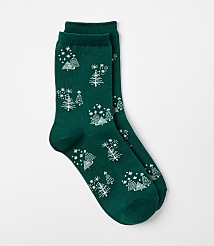 Snowy Tree Crew Socks carousel Product Image 1
