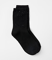 Sparkle Embellished Crew Socks carousel Product Image 1
