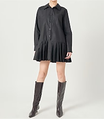 English Factory Colorblocked Shirtdress carousel Product Image 1