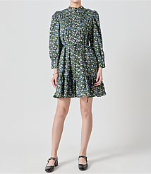 English Factory Floral Pintuck Button Mini Dress carousel Product Image 1